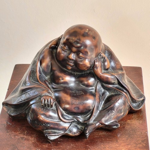 Bouddha rieur assis endormi - rieur, et