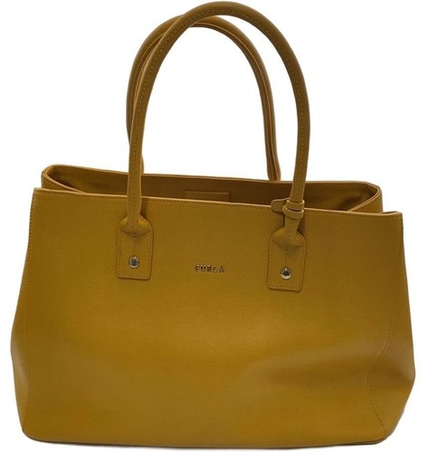 Sac main furla cuir jaune - furla,