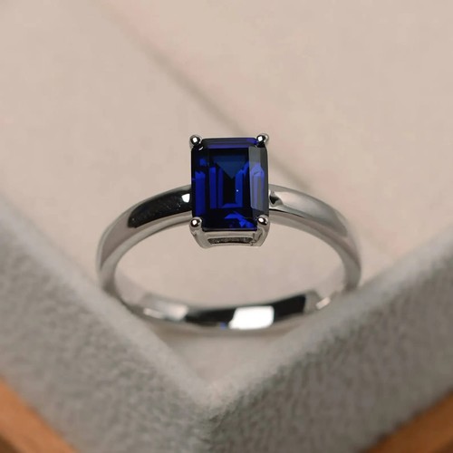 Bague saphir bleu pierre - saphir, bleu,