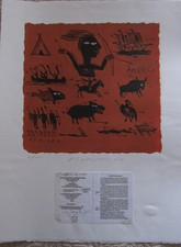 Lithographie originale de R.E