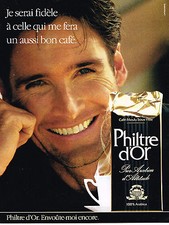 PUBLICITE ADVERTISING 074  1989  PHILTRE D'OR  Café pur Arabica