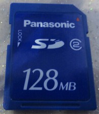 Carte SD 128Mb PANASONIC IPCMPR (Objet N°#041)