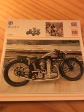 AJS 500 cm3 R10 1929 Carte moto Collection Atlas
