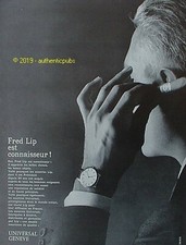 PUBLICITE LIP MONTRE FRED LIP CONNAISSEUR CIGARE UNIVERSAL GENEVE DE 1962 PUB AD