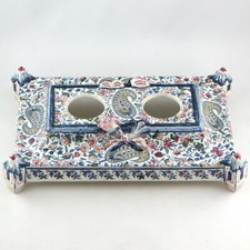 ENCRIER Ancien FAÏENCE de