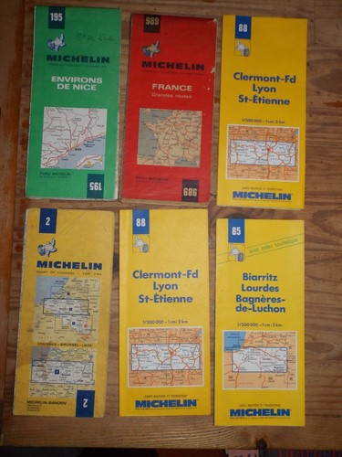 Lot cartes michelin voir - cartes, ,