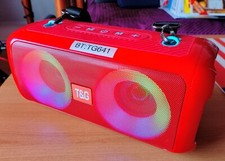 Enceinte Bluetooth Stéréo Marque T&G Modèle Rouge TG641 avec Radio FM intégrée