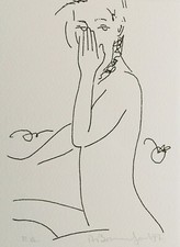 Alain BONNEFOIT - "Nu" - Lithographie originale signée, 1987