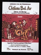 MARGERIN . LUCIEN . 1 ÉTIQUETTE DE VIN . CHÂTEAU BEL-AIR . 2000 . ( P199 )