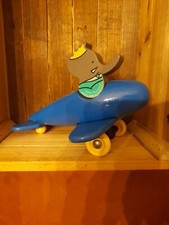 Avion Bleu Vilac Babar Ancien