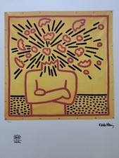 Signé Keith Haring - tête explosive - certificat