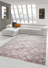 Tapis designer tapis moderne motif marocain en beige rose