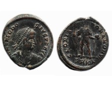 follis THÉODOSE Ier (383-388) GLORIA ROMANORVM - Cyzique - Theodosius - romaine