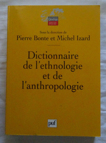 Dictionnaire ethnologie - de, l'ethnologie