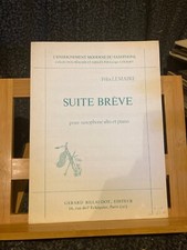 Felix Lemaire Suite brève pour saxophone alto et piano partition éd. Billaudot