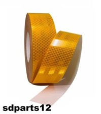 Bande Réfléchissante Jaune / Or Autocollants Ruban réflecteur Sécurité 45,7 M