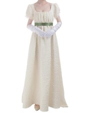 Longue robe empire de bal de style vintage et victorien inspirée de Jane Aust...
