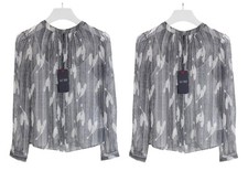 T-Shirt Armani Jeans Femme EU 40 Manches Longues Soie À Motifs 2 Pièces