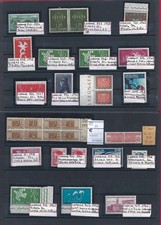 1954-68 RÉPUBLIQUE, 20 VARIÉTÉS DE L'ÉPOQUE SUR DEUX CARTONS MNH**