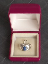 bague bijou en argent et lapis