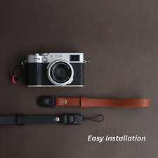 Appareil photo Leica compatible avec bracelet en cuir pleine fleur Fuji X100V...