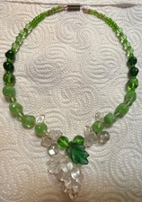 Ancien Collier Perles en Pâte