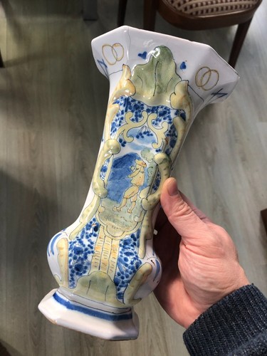 Ancien vase polychrome - ancien,