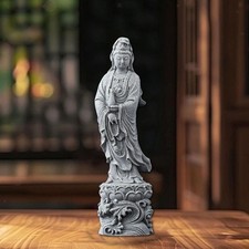 Statue de Guan Yin en pierre, décoration Feng Shui pour cheminée, armoire,