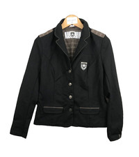 Oxylane Fouganza Veste Concours Équitation Femme 38 Noir Écusson Patch Coude