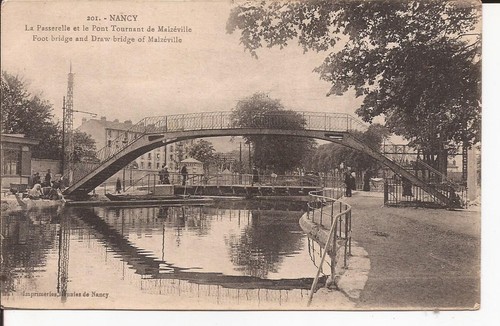 Cpa nancy passerelle et - nancy,