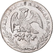 Mexique, 8 réales, 1879/8, Mexico, encre de Chine, argent, SS+