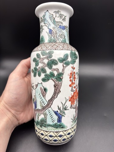 Ancien vase rouleau porcelaine - ancien,