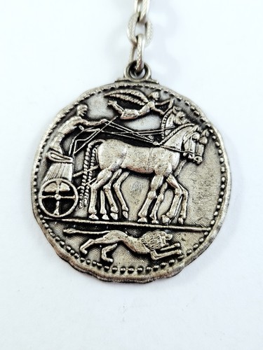 Porte cles médaille chevaux - porte-cles,