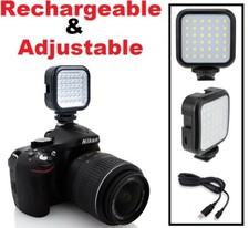 Rechargeable LED Light Set With Power Kit For Fujifilm Finefix HS50EXR HS35EXR