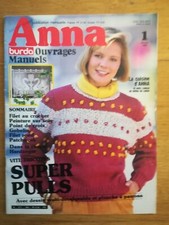 Burda Anna Crochet tricot dentelle patrons dessins calques cuisine mode 1984 N°1