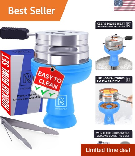 Stylish blue hookah bowl with - hookah,