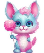 5 x autocollants de voiture barbe à papa princesse stickers doux rose déco...