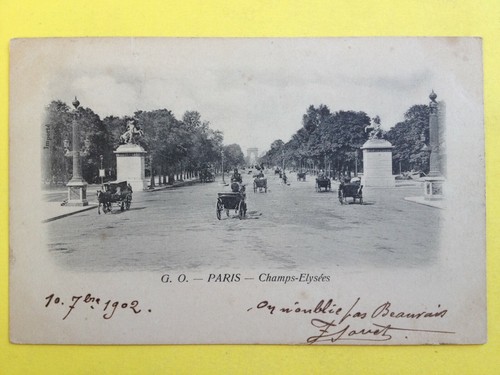 Cpa ecrite 1902 paris - ecrite, en