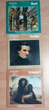 Lot 3 disques/livres 33 tours GRANDS MUSICIENS Schubert Berlioz Bach .