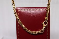 Collier chaîne maille torsadée palmier en or jaune 18 carats 750