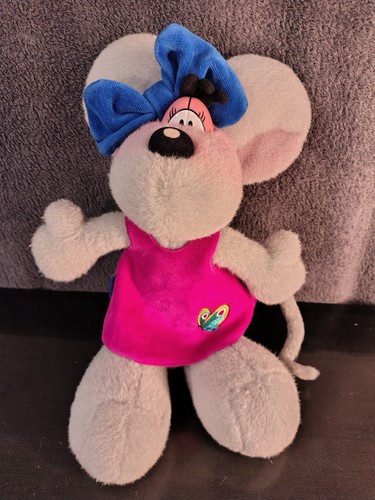 Peluche diddlina grise robe - peluche,