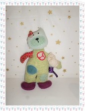 ㉜ - Doudou Peluche Chat Vert
