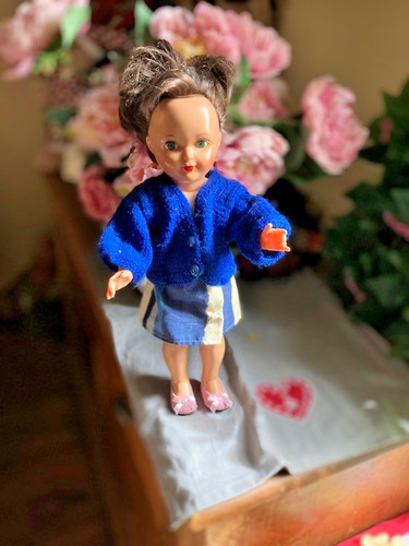 Ensemble bleu jupe - et, vest
