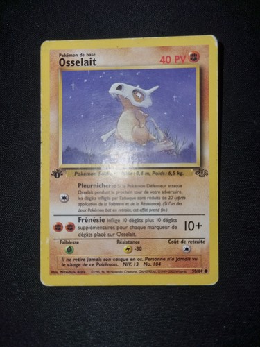 Carte pokémon osselait - carte,