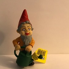 ANCIENNE FIGURINE PVC PLASTIQUE LES NAINS DE JARDINS PLASTOY AVEC ARROSOIR