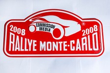 PLAQUE, RALLYE MONTE CARLO 2008, COMMISSION MEDIA, 46x21cm
