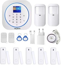 Système d'alarme sans fil pour la maison TECPEAK WiFi/GSM/BLANC B-WARE
