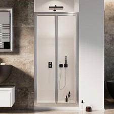 PORTE DOUCHE NICHE SALOON 2 PAROIS PIVOTANTES VERRE CABINE H185