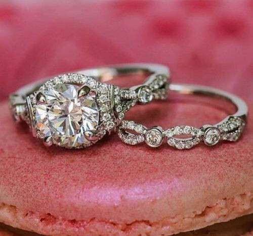 Bague fiançailles sertie - de,