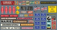 Planche Enseignes Garage, décoration diorama, Diorama 1:24,décalcomanies